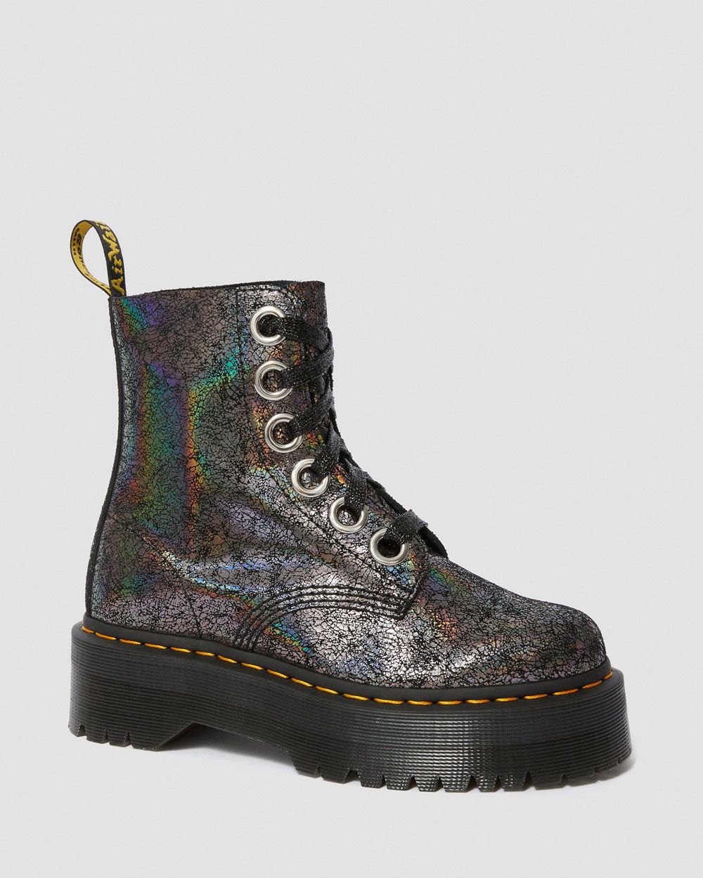 Dr Martens Molly Metallic Kožené Topánky Na Platforme Damske ( Metal ) SK 410-UZRSQV